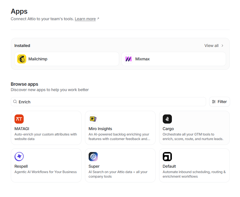 Matagi Attio Integration Overview
